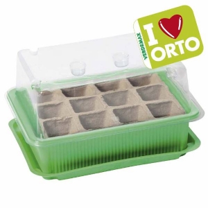 Miniserra con semenzaio biodegradabile di Verdemax - I LOVE ORTO -  12 celle