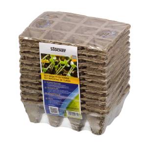 Set di vassoi con vasetti in fibra di torba