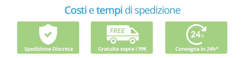 Costi e Tempi di Spedizione Spedizione Gratuita sopra i 99,00€