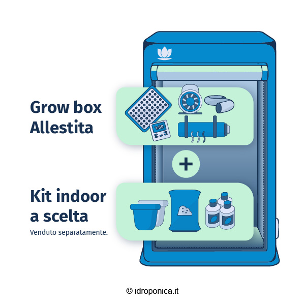 Unendo la Growbox Allestita e il kit indoor ottine una grow box completa