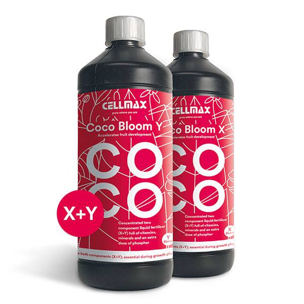 Cellmax Coco Bloom X+Y – Fertilizzante In Due Componenti 2x1L, Per Fioritura In Cocco, EC 2.0 E PH 5.5–6.0
