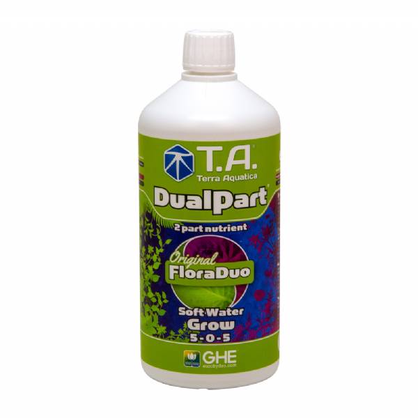 Idrovigor Per Idrocoltura GHE - FloraDuo GROW Hard Water 1 L Water A Terra